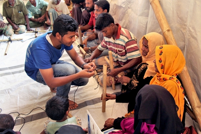 IOM is training Rohingya refugees on how to improve their shelter ahead of monsoon season